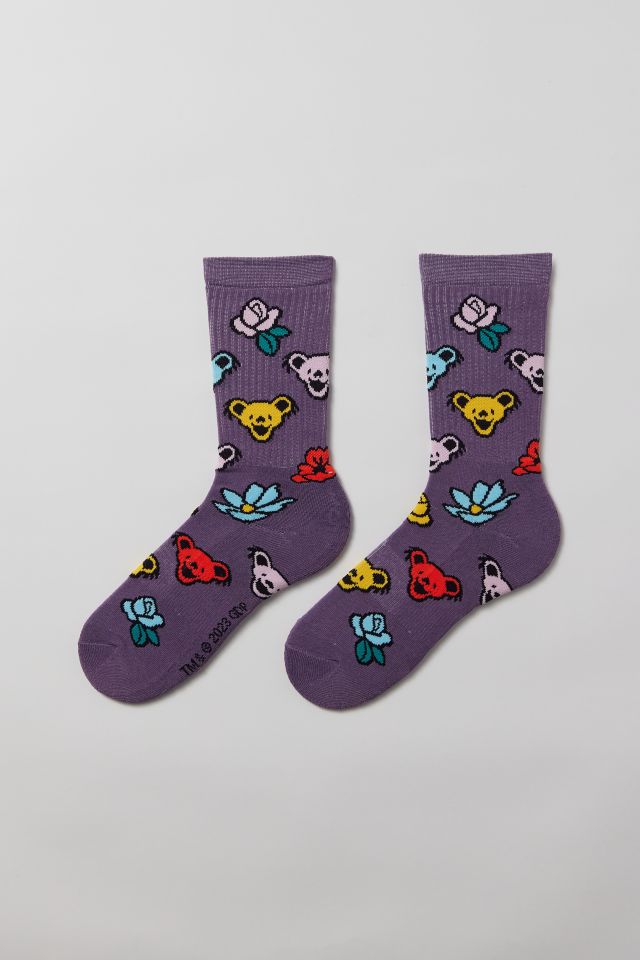 Grateful Dead Bear Icon Crew Sock #1