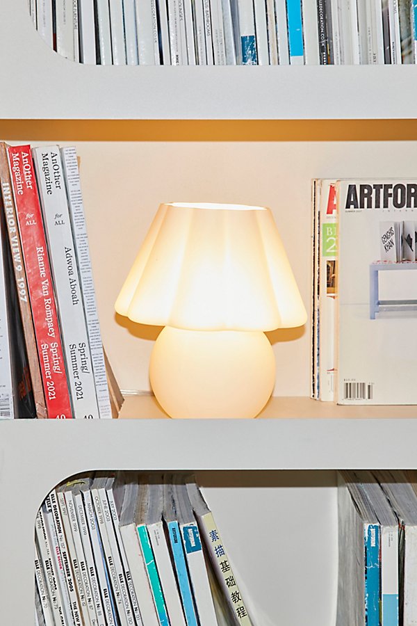 Urban Outfitters Asher Glass Table Lamp In White At  In Multi