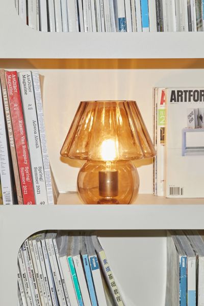 Urban Outfitters Asher Glass Table Lamp In Brown At  In Multi