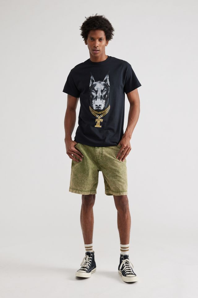 T-shirt chien doberman avec chaîne Death Row Records #3