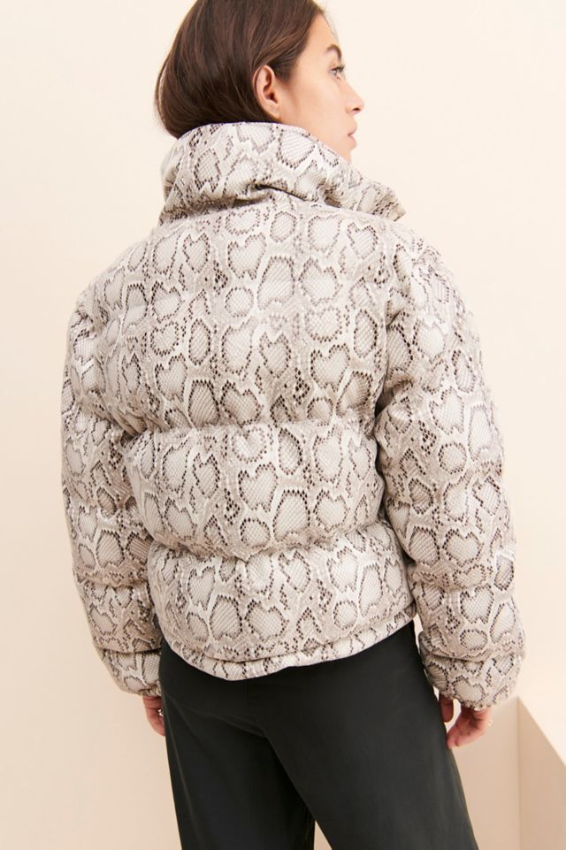 En Saison Snakeskin Printed Puffer #1