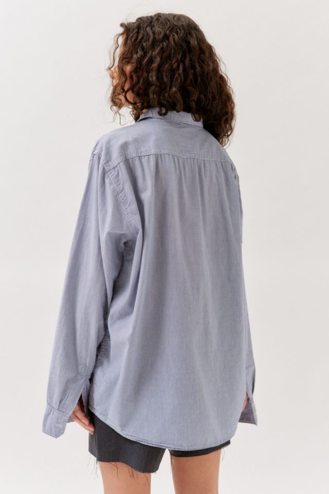 Vintage By UO Oversized Menswear Striped Button-Down Shirt #1