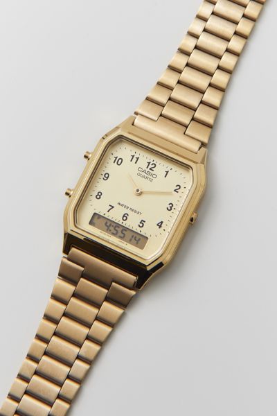 Casio Vintage Gold AQ230GA-9BVT Watch | Urban Outfitters