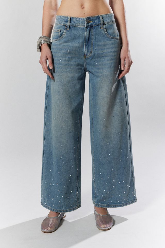 House Of Sunny Crystalized Wide Leg Jean #1