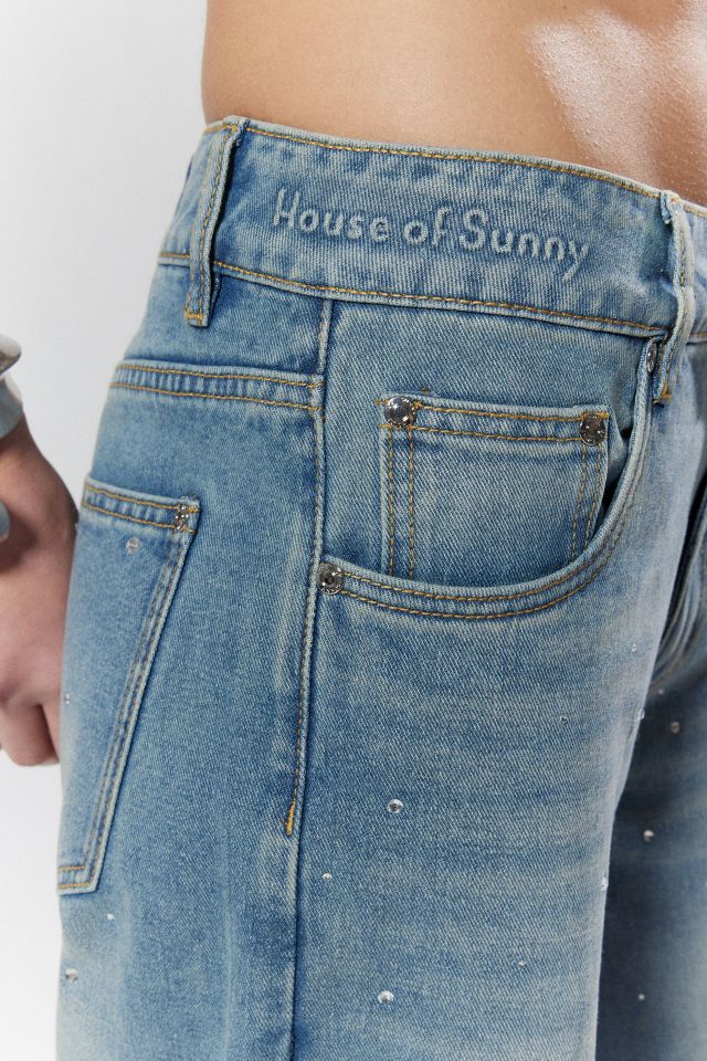 House Of Sunny Crystalized Wide Leg Jean | Urban Outfitters