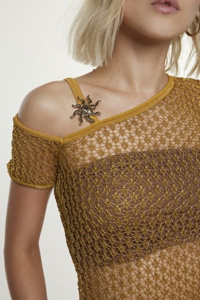 House Of Sunny Sun Dial Knit Asymmetric Top