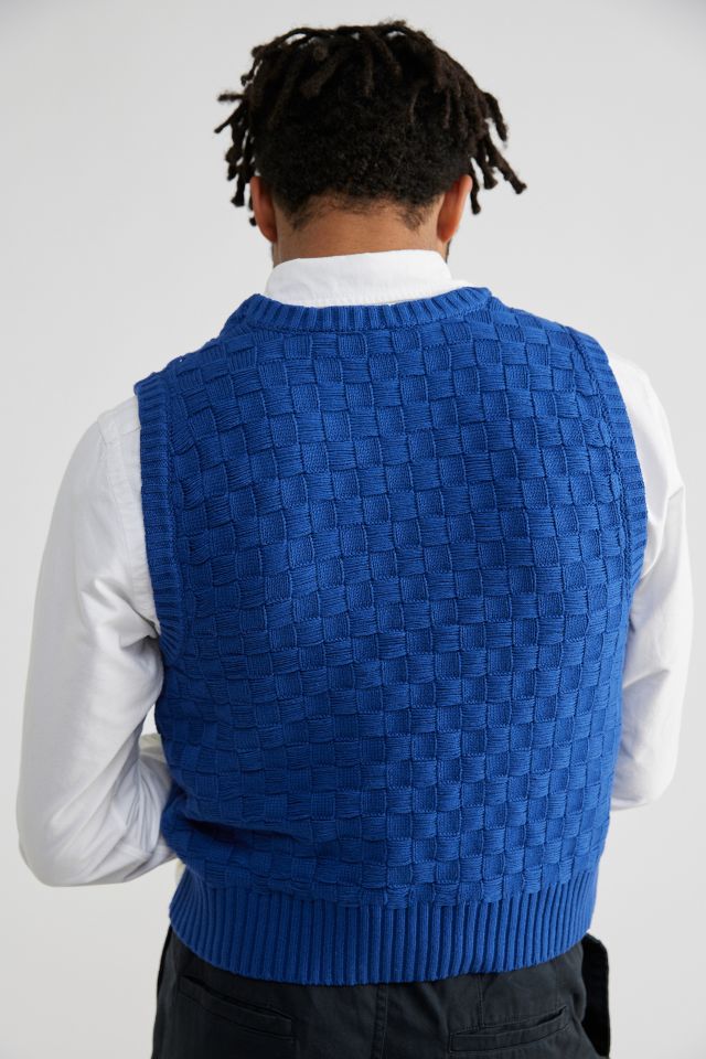 【オースティン】Printed Cotton Crewneck Vest NWT J.Crew $89.50 Men's Heritage cotton sweater-vest, Black
