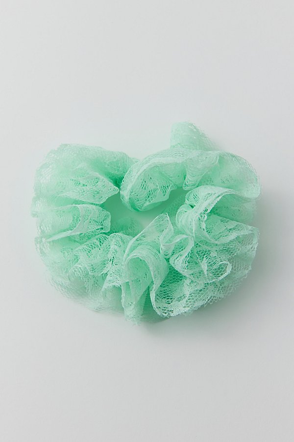 Out From Under Lace Ruffle Scrunchie In Green At Urban Outfitters