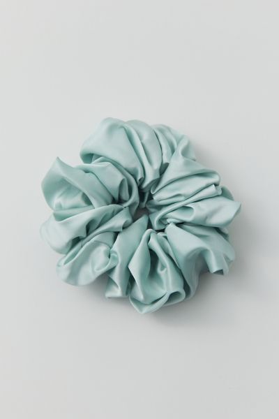 Urban Outfitters Satin Scrunchie In Green At