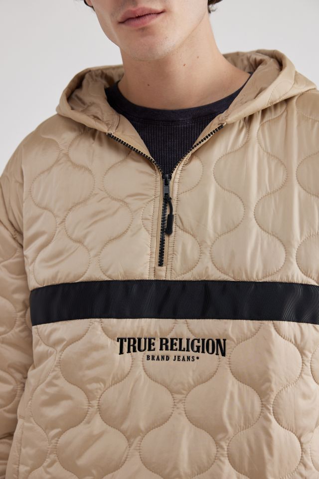 True Religion Logo Quilted Half-Zip Jacket #3