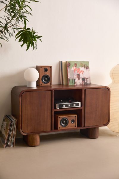 Shop Urban Outfitters Huron Low Media Console In Brown At