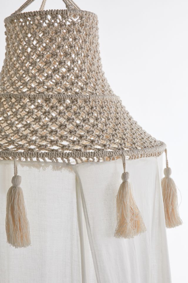 Tassel Macramé Bed Canopy Urban Outfitters
