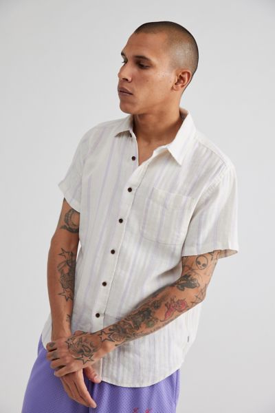 Katin Uo Exclusive Alan Shirt Top In Cream, Men's At Urban Outfitters