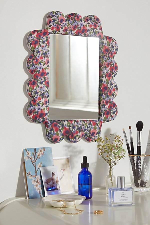 Urban Outfitters Elizabeth Padded Mirror In Floral At  In Multi