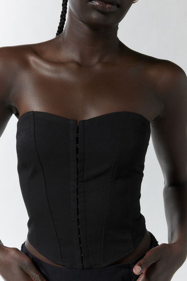 Strapless Fitted Top Black