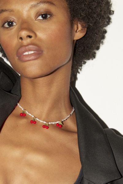 Fruit Pearl Charm Necklace