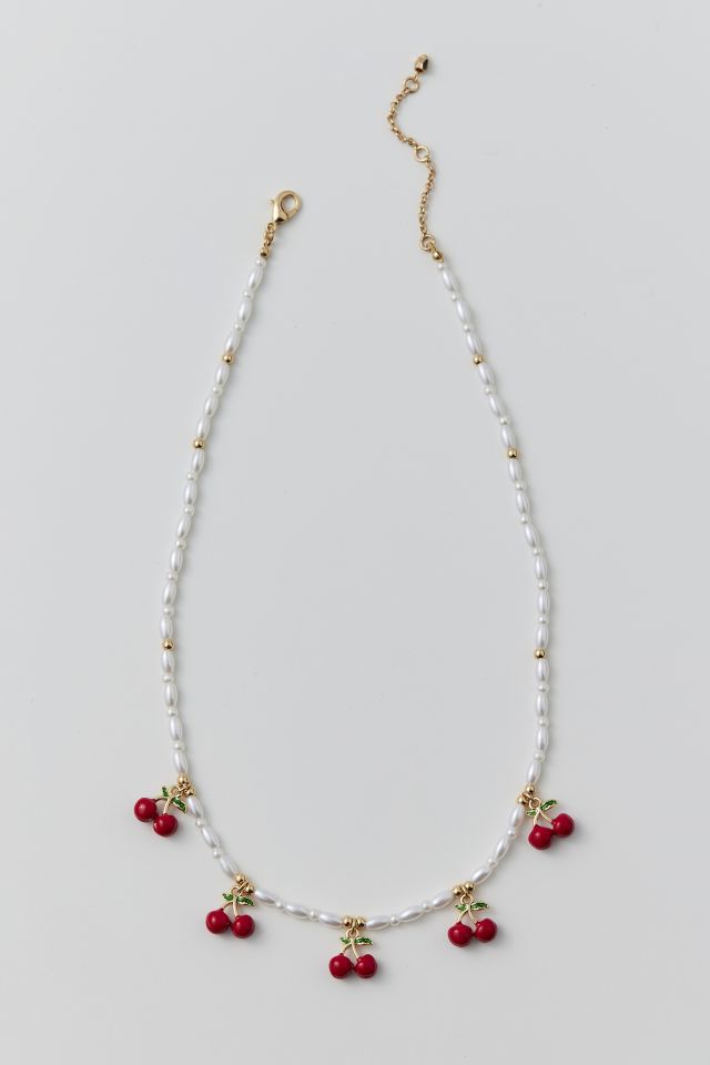 Fruit Pearl Charm Necklace #1