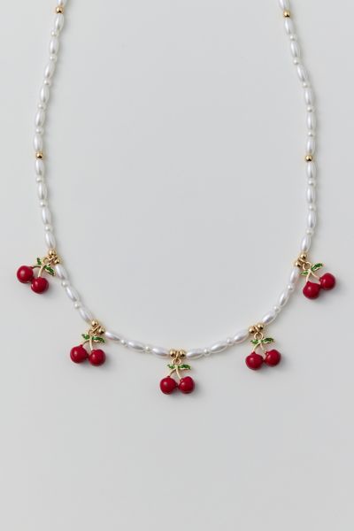 Fruit Pearl Charm Necklace