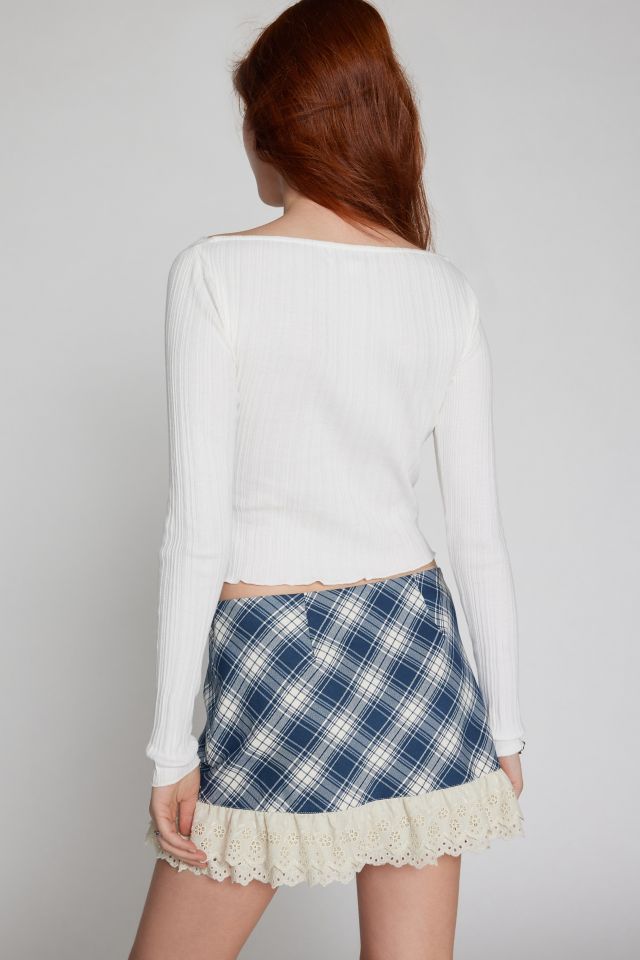 Kimchi Blue Lace Rosette Long Sleeve Top #4