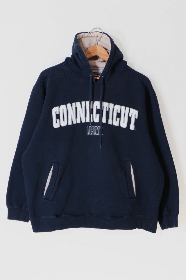 Vintage University of Connecticut Applique Hooded Pullover Sweatshirt ...