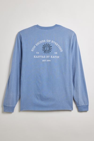 Shop Katin Solar Long Sleeve Tee In Blue, Men's At Urban Outfitters