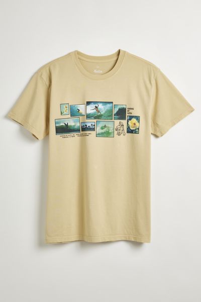 Katin Uo Exclusive Surf Collage Tee In Sun Yellow Sand Wash, Men's At Urban Outfitters