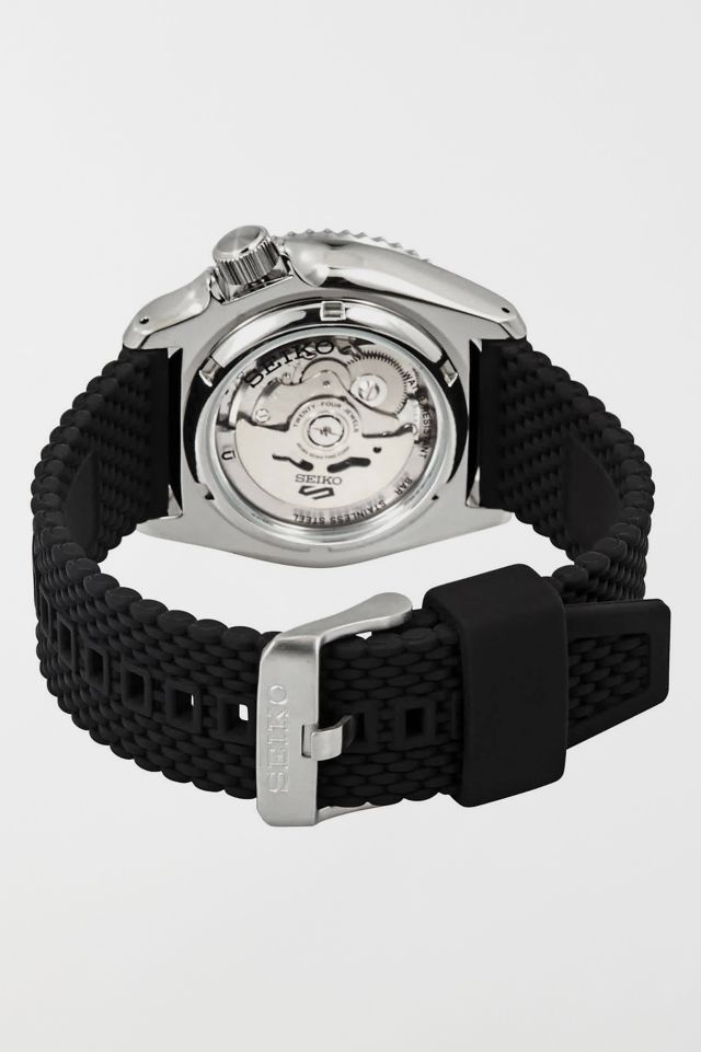 Seiko 5 Sports Automatic Silicone Band Diver Watch #2