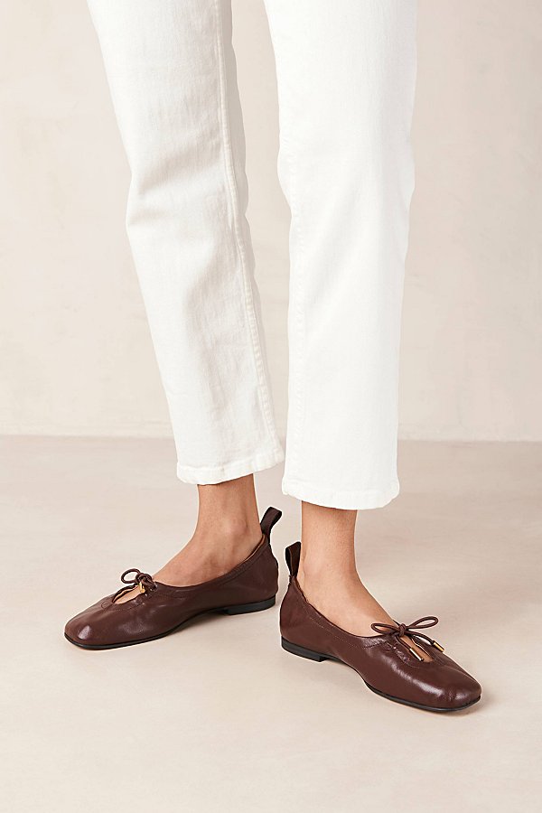 Shop Alohas Rosalind Leather Ballet Flats In Brown, Women's At Urban Outfitters