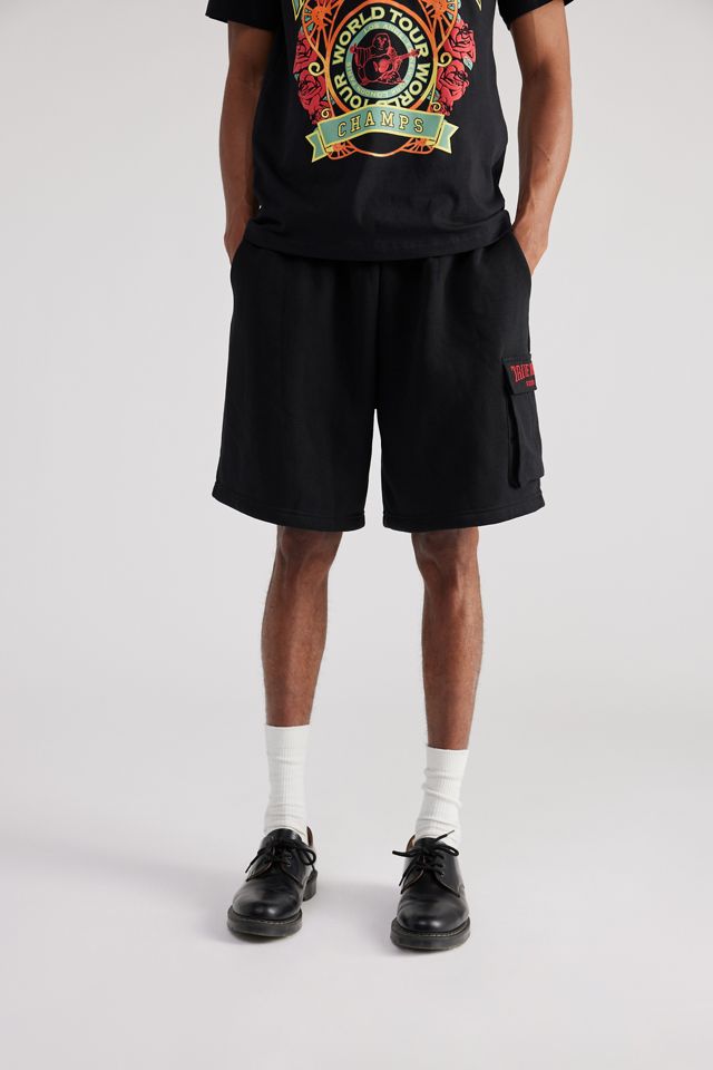 True Religion Mixed Media Cargo Sweatshort | Urban Outfitters