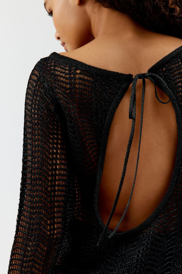 UO Lydia Semi-Sheer Crochet Mini Dress #2