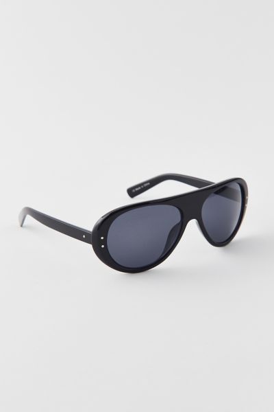 Shop Urban Outfitters Agyness Aviator Sunglasses In Black Smoke, Women's At
