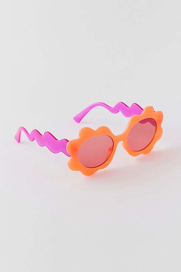 Urban Outfitters Wavy Oval Sunglasses In Pink, Women's At