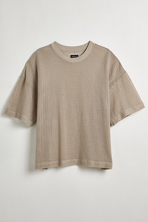 Standard Cloth Foundation Mesh Tee In Tan, Men's At Urban Outfitters