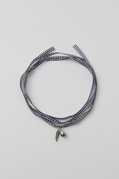 Icon Gingham Ribbon Wrap Necklace