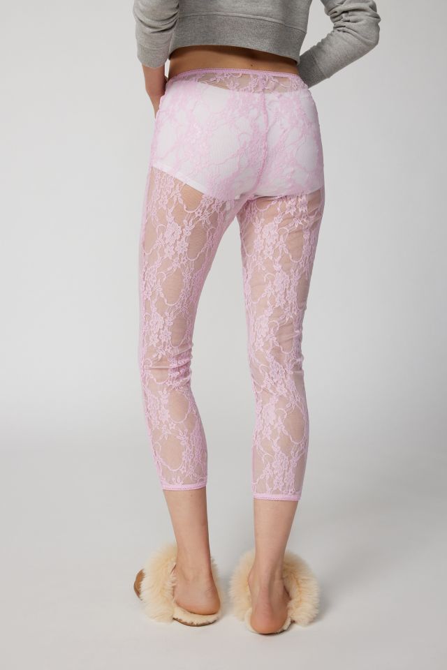 Out From Under Ivy Sheer Lace Capri Pant #3