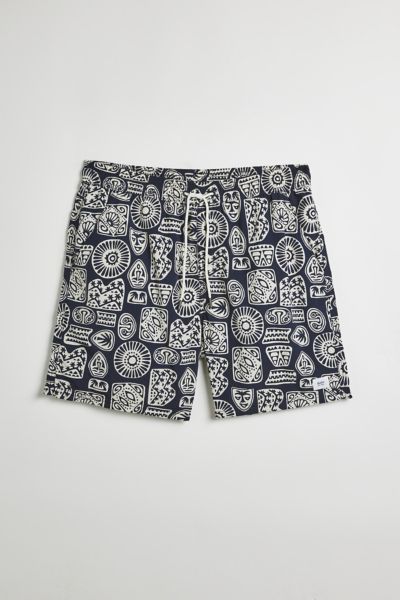 Katin Castaway Volley Short In Black, Men's At Urban Outfitters In Multi