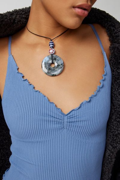 Frasier Sterling Uo Exclusive Lo Corded Wrap Necklace In Grey, Women's At Urban Outfitters In Blue