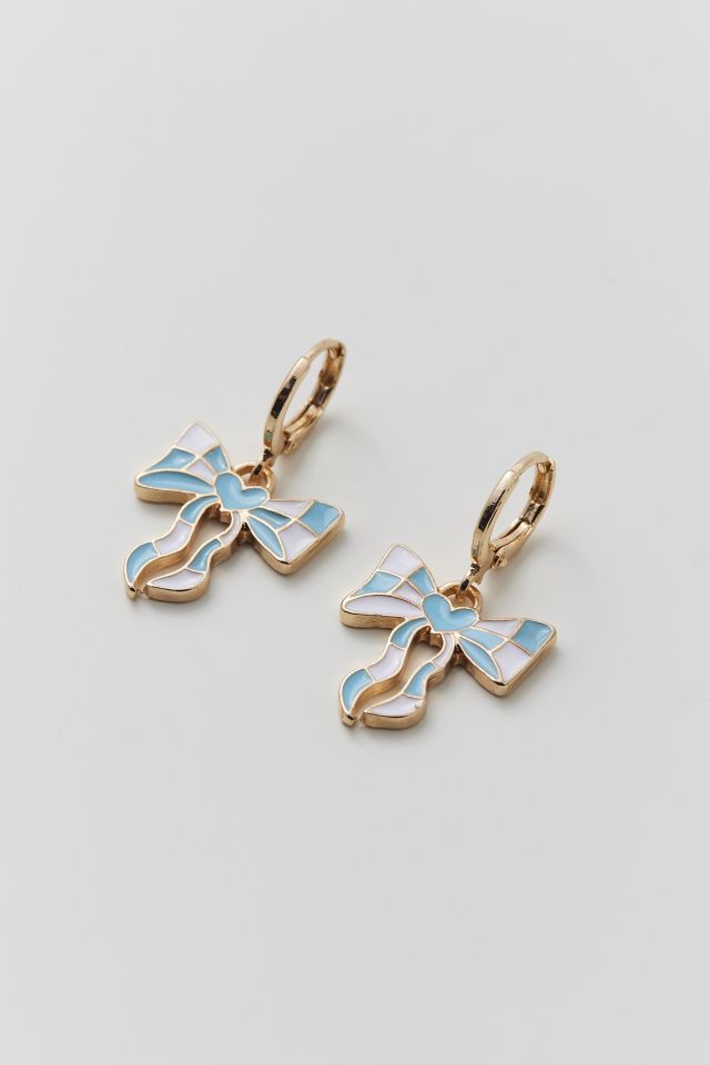 Boucles d'Oreilles Créoles Noeud Émaillé #2