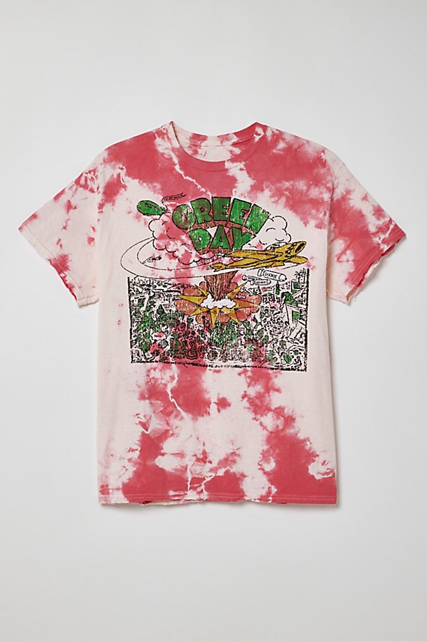 Urban Outfitters Green Day Dookie Tie-dye Tee In Red, Men's At
