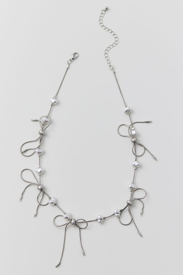 Collier Mini Nœud Perle #1