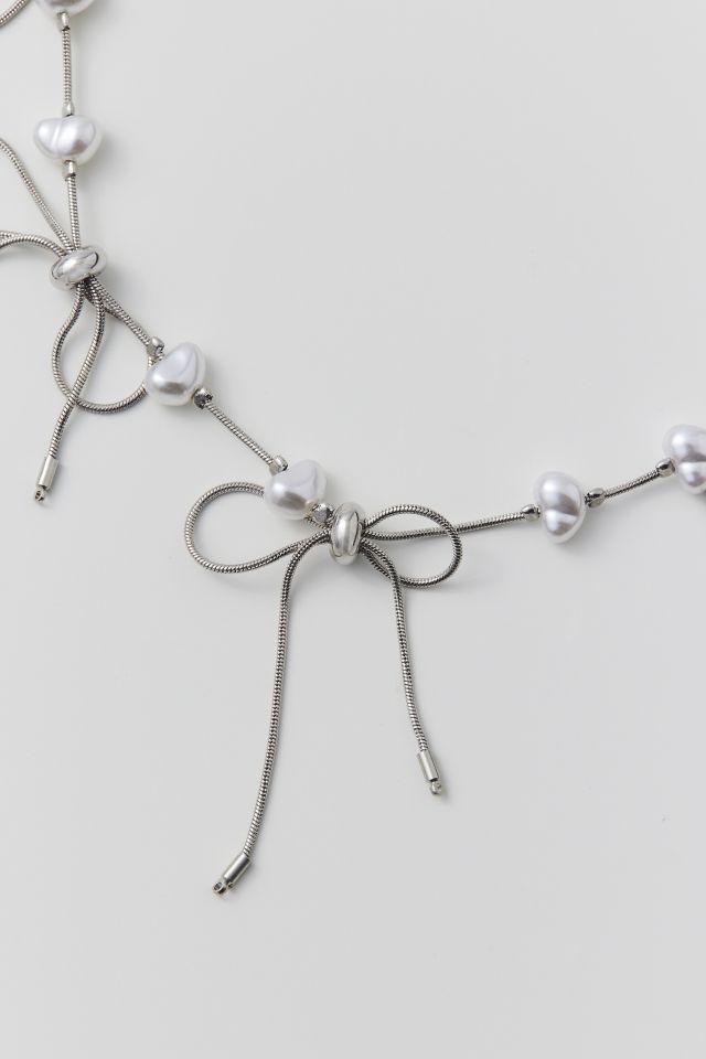 Collier Mini Nœud Perle #2