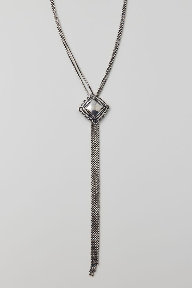 Etched Bolo Tie Necklace #1