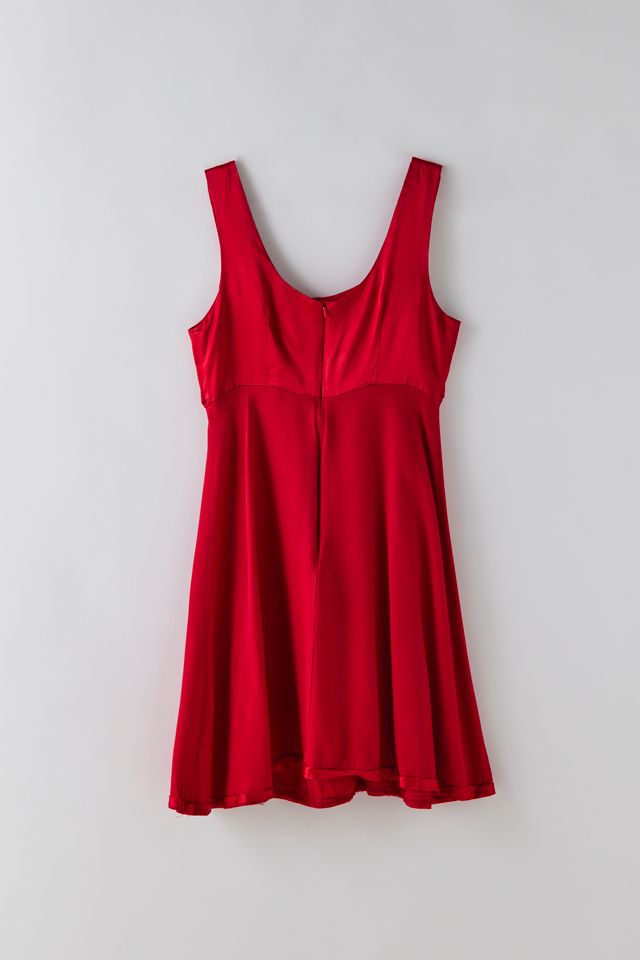 open lace back dress La Femme Long Red Prom Dress with Deep V-Back Red / 00