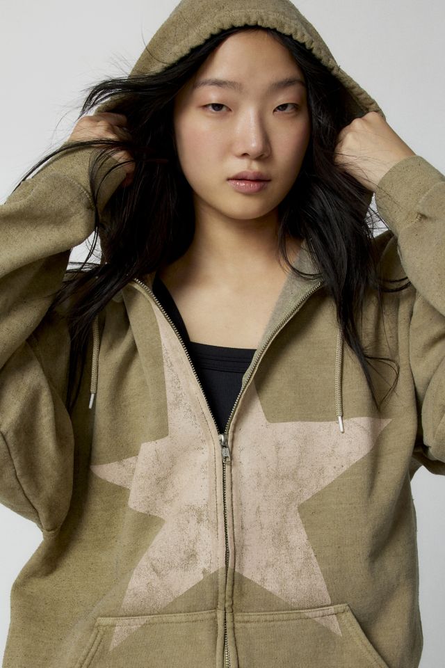 URBAN OUTFITTERS スウェットセットアップ Out From Under Merrick Shine Embellished Zip-Up Hoodie