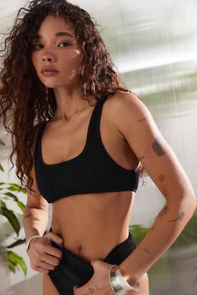 Shop Out From Under ‘80s Baby Seamless Bikini Top In Black, Women's At Urban Outfitters