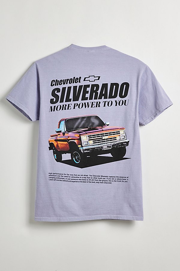 Urban Outfitters Chevy Silverado Truck Tee In Lavender, Men's At  In Blue