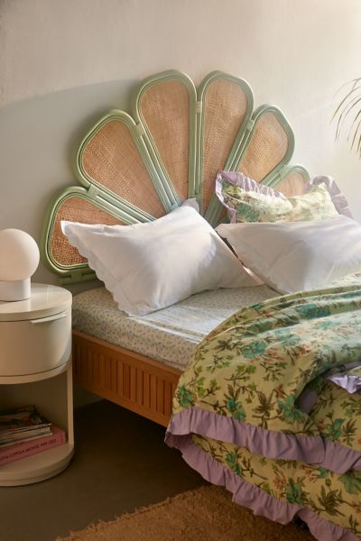 Urban Outfitters Grace Flower Headboard In Sage At  In Multi