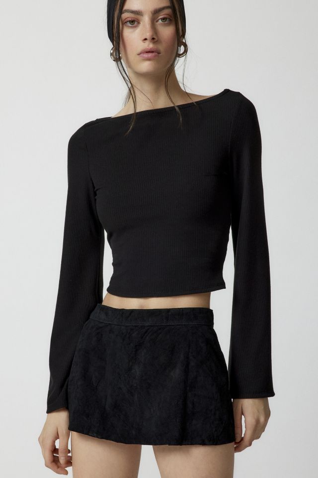 Urban Renewal Remade Low-Rise Suede Extra Mini Skirt | Urban Outfitters
