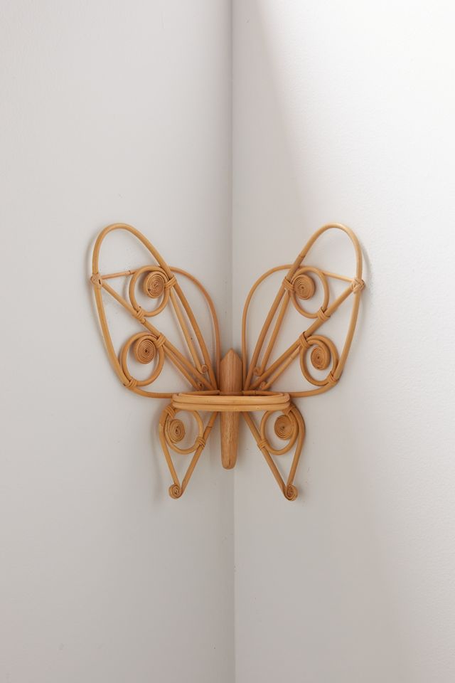 Butterfly Rattan Corner Wall Shelf Urban Outfitters Canada