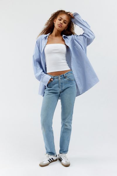 Bdg Becca Tube Top In White, Women's At Urban Outfitters In White